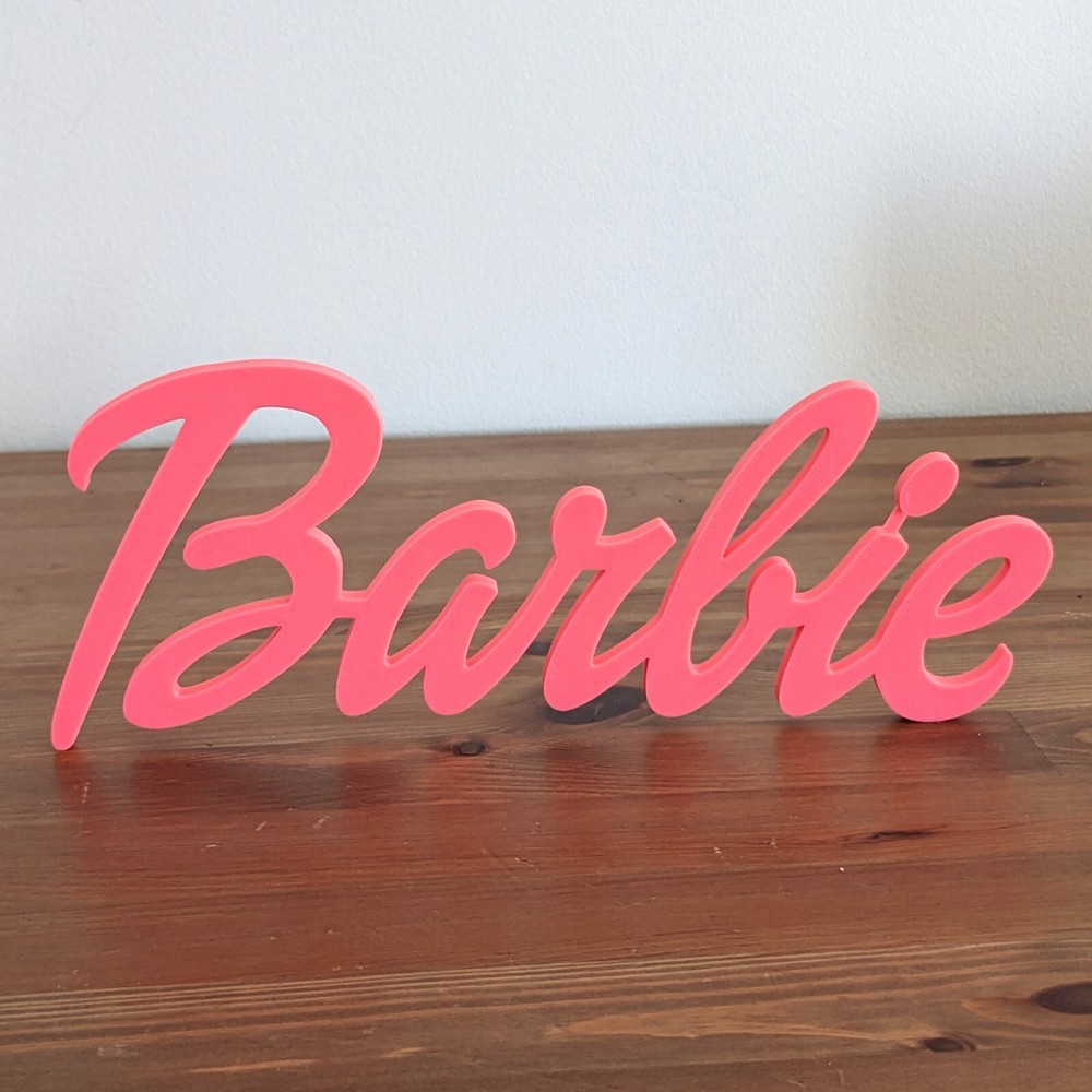Big Barbie Logo Sign – Unique Wall Decor 27cm