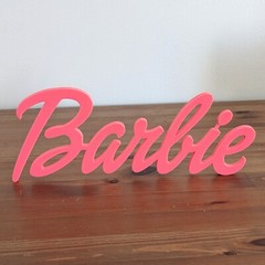 Big Barbie Logo Sign – Unique Wall Decor 27cm