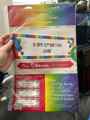Rainbow Giant Customizable Sign Banner ~ Birthday Party Supplies New!!!!