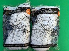 Halloween 2 Pack Spider Webs-Spooky Holiday Decoration -party Prop-FREE SHIP
