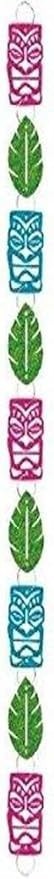 Sun-Sational Summer Luau Party Totems and Leaves Ring Garland Decoration, Foil,