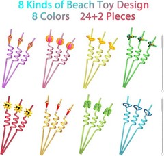 Creative Adjusting Silly Straws – 24 Pack for Beach and Summer Celebrations