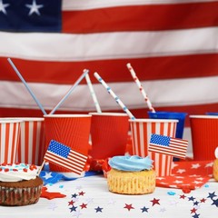 8 Pack Total 52.5Ft Patriotic Star Streamers Banner Blue Red White Star Garla…