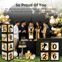 Sturdy Black Balloon Boxes for Graduation 2026 – Quick Setup & Reusable Decor