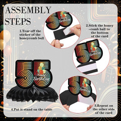 Vintage 55Th Birthday Decorations – 9 Pcs Retro Sunset Party Paper Table Honeyco