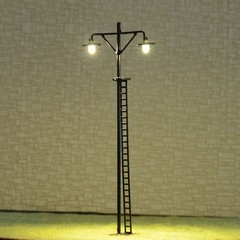 4 X HO Scale LED Yard Light Model Train Railroad Street Station Lamp-Post