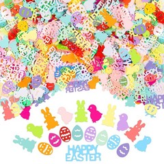 3.2oz 3000 PCS Easter Confetti Rabbit Egg Chicken Glitter Metallic Foil Scatter