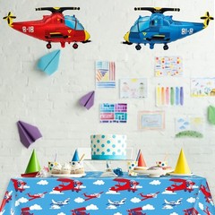 6PCS Airplane Helicopter Shaped Foil Balloons Set Airplane Mylar Balloons for…