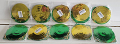 98 PIECES GRADUATION PARTY DECORATIONS CARDBOARD WITH GREEN AND YELLOW FOILS