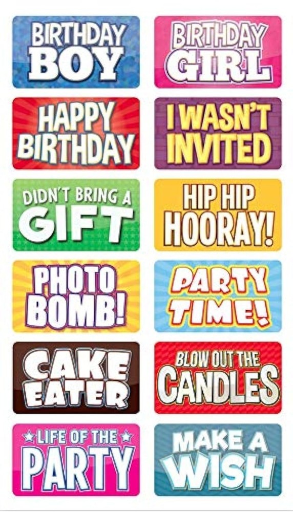 KING PROPS Premium Multicolor Photo Booth Props Kit English Letter Perfect Wa…