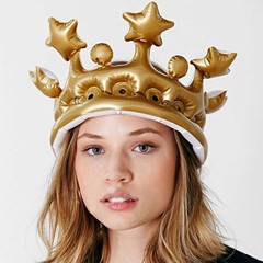 Unisex Inflatable Kid Crown PVC Reusable Cosplay Children Crown Decoration ZVFU