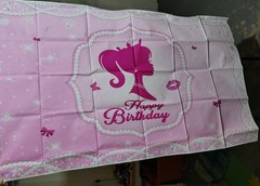 BARBIE PRINCESS Birthday Banner Backdrop (3x5ft.)