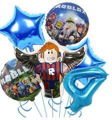Robot Birthday Party Decorations Supplie Rbx Game Celebration Party Balloons 5PC