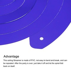 Dark Blue Party Hanging Swirls 30 PCS Ceiling Foil Streamers 27.6 Inch Decor