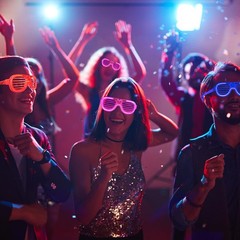 6PCS Glow Glasses & Light Up Pop Tubes Party Favors LED Bracelets Necklaces Fun