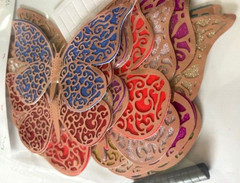 4 Packs of 12 3D BUTTERFLY DECORATIONS NEW SEALED 48 Butterflies PARTY TIME Art
