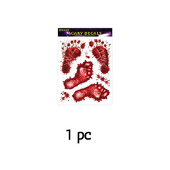 Halloween Scary Festive Blood Decal Stickers Bloody Prints Window Stickers Go-ds