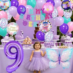 AUTMLAND Pink Purple 9th Birthday