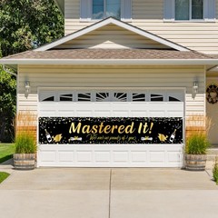 Labakita Large Mastered It Banner, 118.11 x 19.7 inches, Black and Gold