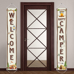 Camping Themed Party Decorations, Camping Party Banner Welcome Porch Sign for…