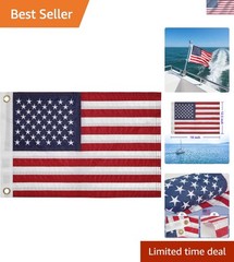 Versatile 12.5×18 Inch USA Flag – Ideal for Memorial Day, 4th of July & Boats