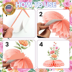 Spring Party Decorations 9 Pcs Butterfly Table Centerpieces, Flower Butterfly Bi