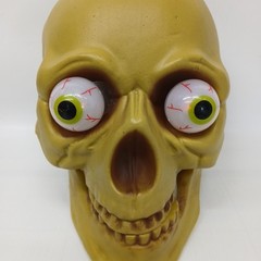 SKULL HEAD LIGHT UP EYES Halloween Prop Skeleton Tested, Eyes Change Colors