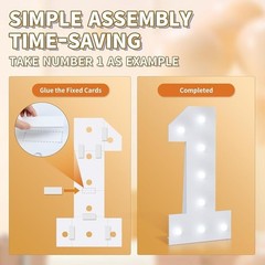 4ft Light Up Number 16 Birthday Decorations Marquee Foam Board Party Decor New