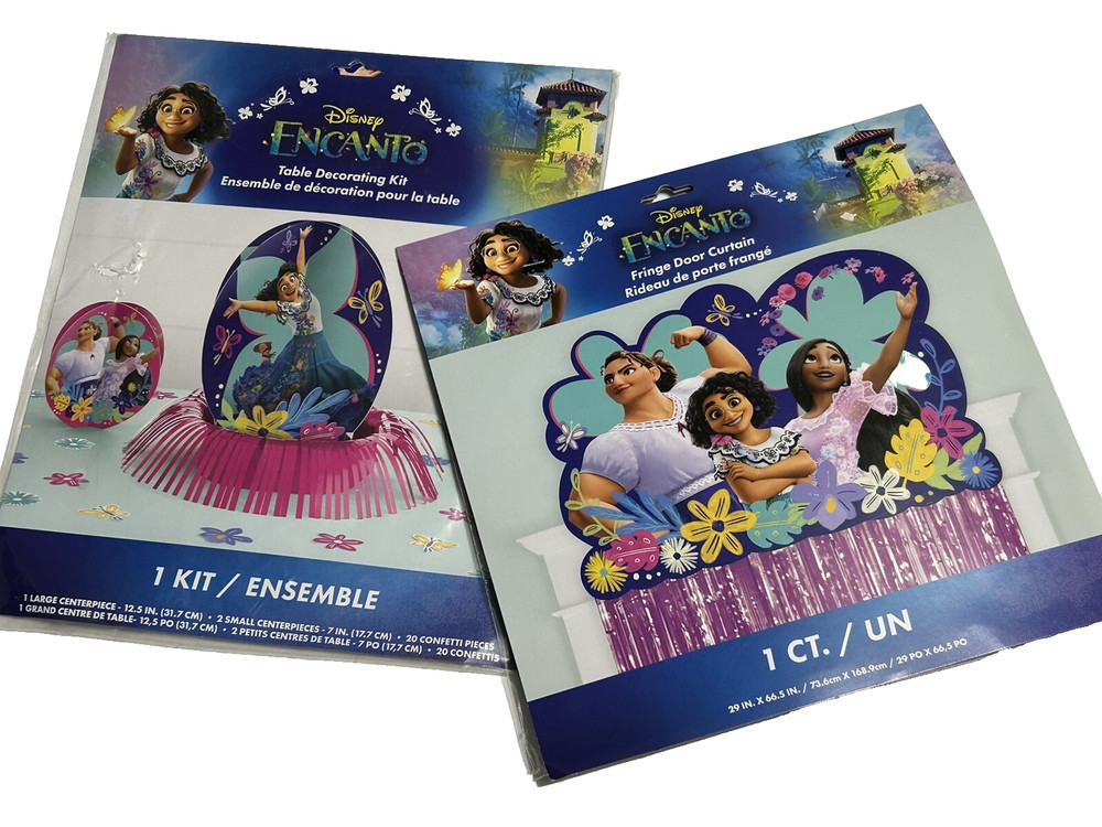 Disney Encanto Fringe Door Curtain & Table Decorating Kit 2 Pack NIP