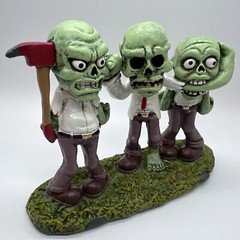 Three Wise Zombies Figurine 15.5cm Horror Ornament See Hear Speak No Evil Decor