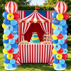 Carnival Balloon Column Stand Kit Carnival Theme Party Decorations with 123 C…