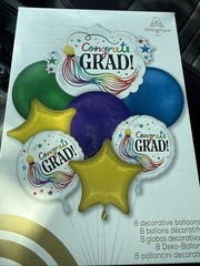 Congrats Grad Balloon Super Shape Mylar Foil Balloon Grad Party Self-seal