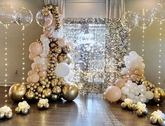 24 Square SILVER Sequin Shimmer Wall Backdrop Panels for Party Decor – NIOB