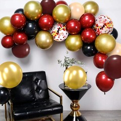 ZXSWEET Wizard School Balloons Party Decorations Red Golden Glitter Dot Circle
