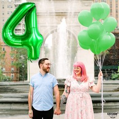 KatchOn, Dark Green Number 4 Balloons 40 Inch | 4 balloon Green for Birthday…