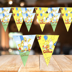 THE SIMPSONS GIFT BOX CAKE TOPPER CUPCAKE BALLOON BANNER SUPPLIES idea theme cup