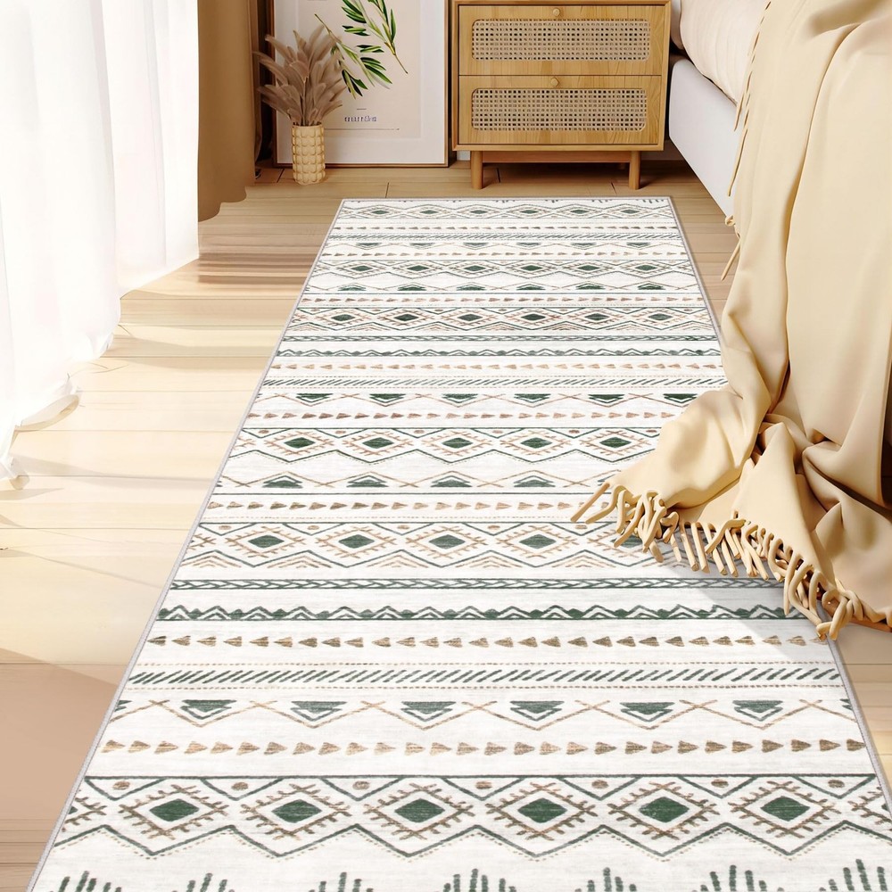 Runner Rug 2×7 Boho Geometric Area Rugs: Washable Kitchen Entryway Rug, Soft …