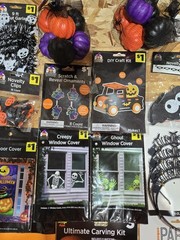 Bulk Halloween Decorations Set of 20 Pc, Decorating Party Pack, Spiders, Skull.