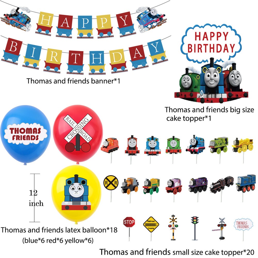 Thomas the Tank Engine Party Supplies Banner Balloons Birthday Decoration
