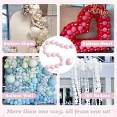 Pastel Pink Linking Balloons,100pcs 6 Inch Quick Link Long Balloons for Tying…