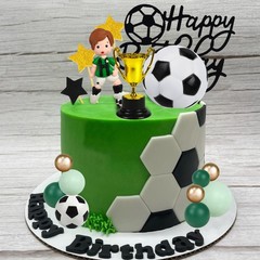 Soccer Cake Topper Decorations Soccer Player Clay Figurine Decorations for Fo…