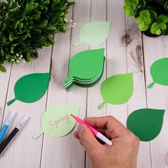 200 Pcs Paper Leaf Cutouts Assorted Green Color Leaf Cut Outs 4 Inch Paper Le…