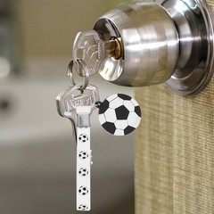 10 Pcs Football Silicone Keychain Small Soccer Keychains Pendant