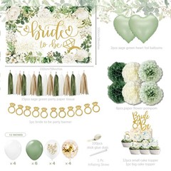 Sage Green Bridal Shower Decorations,Bachelorette Party Decorations, Bride to…