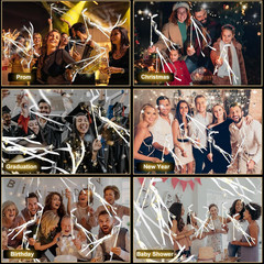 28PCS Light up Wands for Wedding, Wedding Wands Streamers with 3 Colorful Flashi