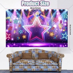 Singer Birthday Party Backdrop Disco Stage Backdrop Music Party Decorations