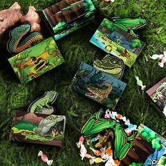 Nezyo 24 Pcs Reptile Birthday Party Supplies Snake Party Decorations Lizard F…
