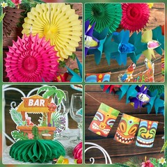 Hawaiian Luau Party Decorations Tropical Beach Aloha Palm Leaves Garland Luau…