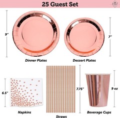 Versatile Rose Gold Theme Party Decorations for Girls, Teens