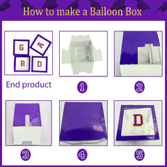 Purple Graduation Decorations 2026 Set of 4 GRAD Balloon Boxes with Balloon Arch